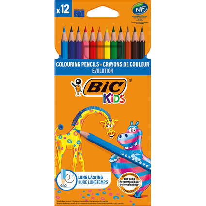 BIC KIDS Buntstifte Evolution ecolutions, 12er Kartonetui