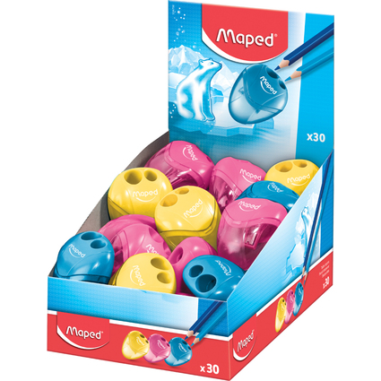Maped Doppel-Spitzdose i-gloo, farbig sortiert, 30er Display