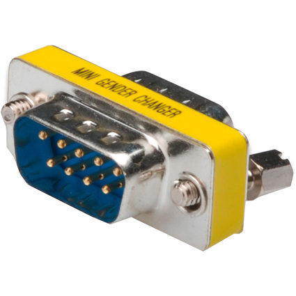DIGITUS mini Gender Changer, 9 Pol Sub-D, Stecker - Stecker