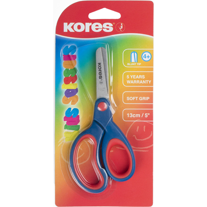 Kores Bastelschere mit Softgrip-Griff, rund, Lnge: 130 mm