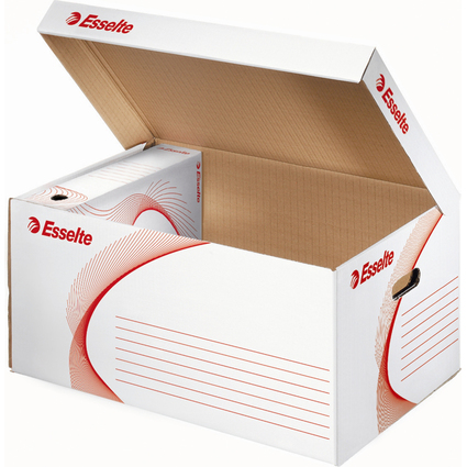Esselte Archiv-Klappdeckelbox, DIN A4, wei