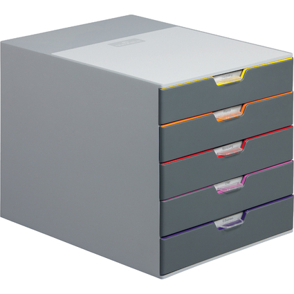 DURABLE Schubladenbox VARICOLOR 5, mit 5 Schubladen
