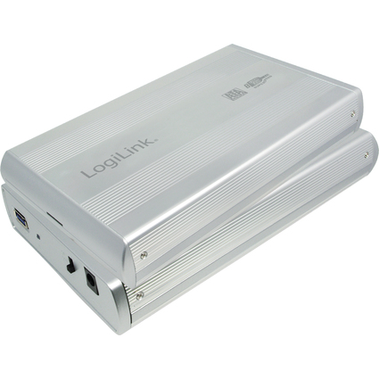 LogiLink 3,5" SATA Festplatten-Gehäuse, USB 3.0, silber