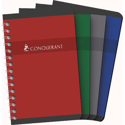 CONQUERANT SEPT Spiralbuch, 90 x 140 mm, kariert, 50 Blatt