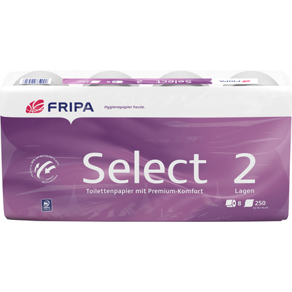 Fripa Toilettenpapier Select, 2-lagig, hochwei