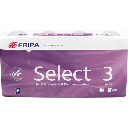 Fripa Toilettenpapier Select, 3-lagig, hochwei