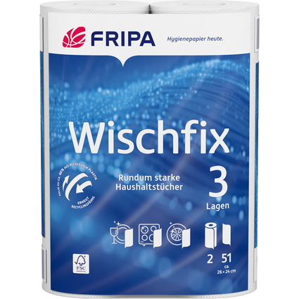 Fripa Kchenrolle Wischfix, 3-lagig, hochwei