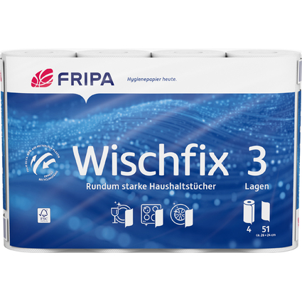 Fripa Kchenrolle Wischfix, 3-lagig, hochwei