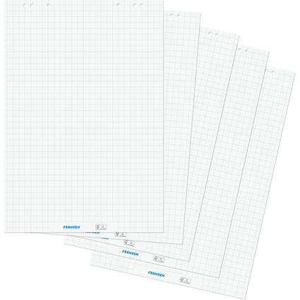 FRANKEN Flipchart-Block, 20 Blatt, kariert, 680 x 980 mm