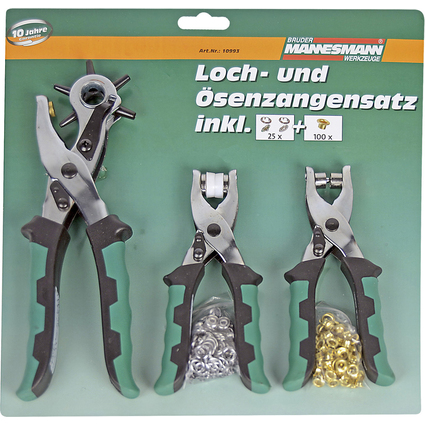 BRDER MANNESMANN Loch- & senzangen-Satz, 128-teilig