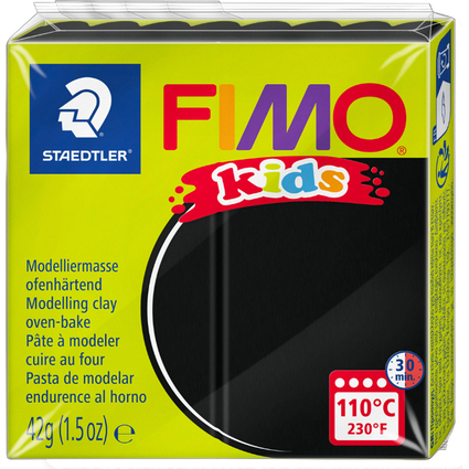 FIMO kids Modelliermasse, ofenhärtend, schwarz, 42 g