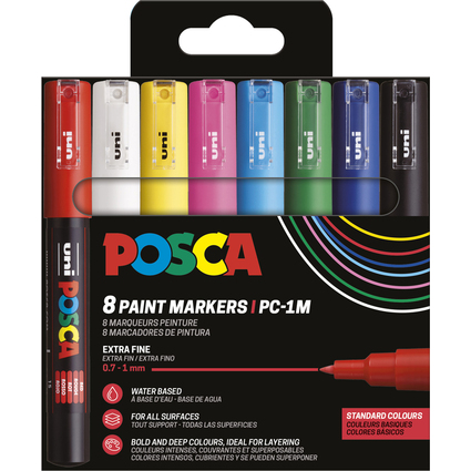 POSCA Pigmentmarker PC1MC, 8er Etui