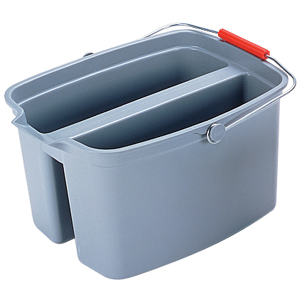 Rubbermaid Doppeleimer, 18 Liter, PP, grau