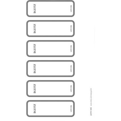 LEITZ Ordnerrücken-Etikett, 36 x 111 mm, kurz, schmal, grau