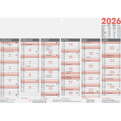 Glocken Tischkalender "Tafelkalender", 2026, DIN A4 quer