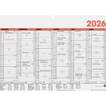 Glocken Tischkalender "Tafelkalender", 2026, DIN A5 quer