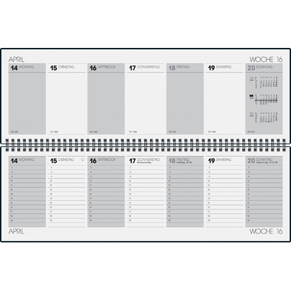 rido id Tischkalender "futura 5", 2026, schwarz