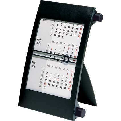 rido idé Tischkalender "3-Monatskalender" 2026/2027, schwarz