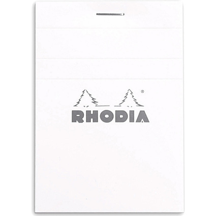 RHODIA Notizblock No. 11, DIN A7, kariert, weiß