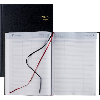 brepols Buchkalender "BREMAX 002" 2026, schwarz