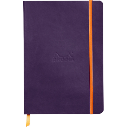 RHODIA Notizbuch RHODIARAMA, DIN A5, liniert, aubergine
