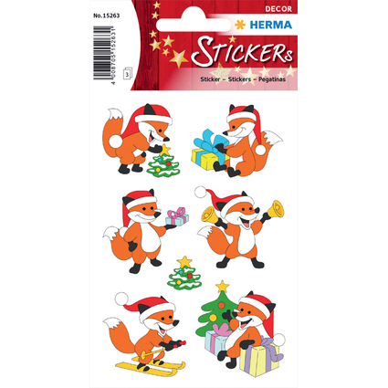 HERMA Weihnachts-Sticker DECOR "Weihnachtsfuchs"