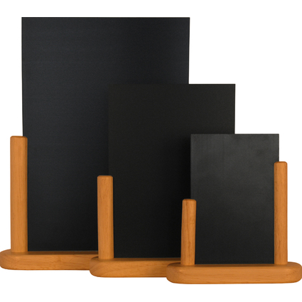Securit Tischaufsteller ELEGANT, groß, teak