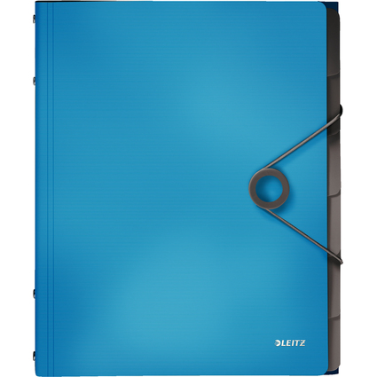 LEITZ Ordnungsmappe Solid, DIN A4, PP, 6 Fächer, hellblau