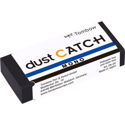 Tombow Kunststoff-Radierer "MONO dust CATCH", schwarz