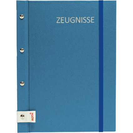 ROTH Zeugnismappe Metallium mit Buchschrauben, blau