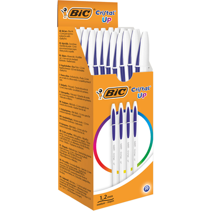 BIC Kugelschreiber Cristal Up, Strichfarbe: blau, 20 Stck