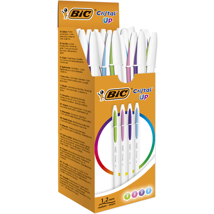 BIC Kugelschreiber Cristal Up Fashion, sortiert, 20er Karton