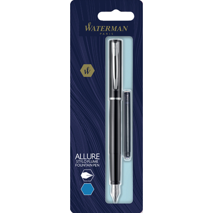 WATERMAN Füllhalter Allure Schwarz C.C., Blisterkarte