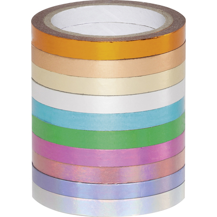 folia Deko-Klebeband Washi-Tape HOTFOIL, 10er Set