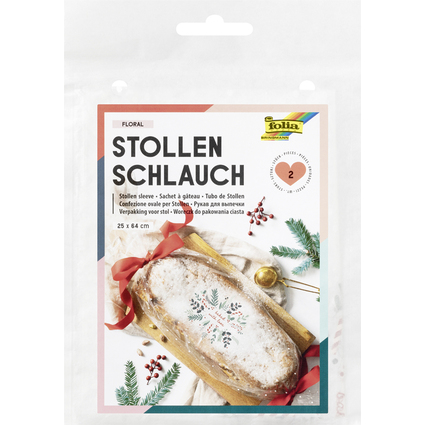 folia Stollenschläuche mit Weihnachtsdruck, transparent