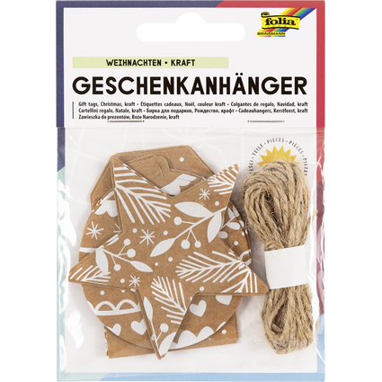 folia Geschenkanhnger "Weihnachten Kraftpapier"