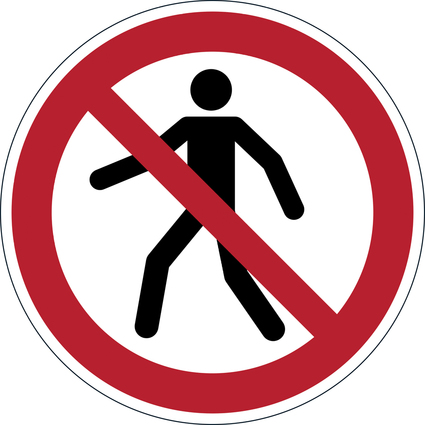 DURABLE Verbotskennzeichen Fußgänger verboten, selbstklebend