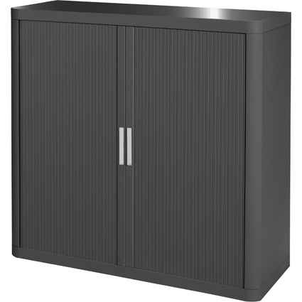 PAPERFLOW Rollladenschrank easyOffice, 2 Böden, anthrazit