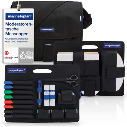 magnetoplan Moderationstasche "Messenger", bestckt