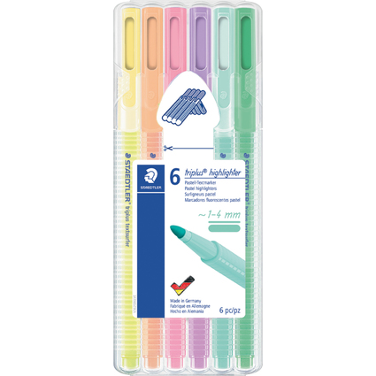 STAEDTLER Textmarker "triplus highlighter", 6er Etui