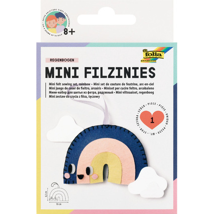 folia Mini Filz-Nset "Filzinies", 15-teilig, Regenbogen