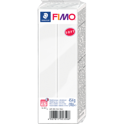 FIMO SOFT Modelliermasse, ofenhrtend, wei, 454 g