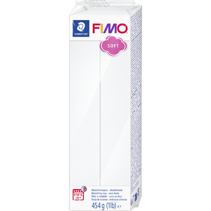 FIMO SOFT Modelliermasse, ofenhrtend, wei, 454 g