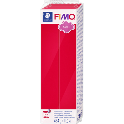 FIMO SOFT Modelliermasse, ofenhrtend, weihnachtsrot, 454 g