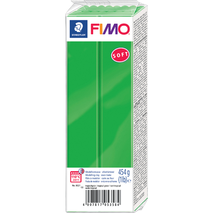FIMO SOFT Modelliermasse, ofenhrtend, tropischgrn, 454 g