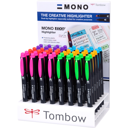 Tombow Textmarker MONO edge, 48er Acryldisplay
