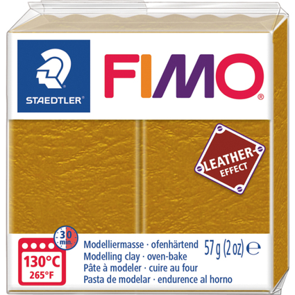 FIMO EFFECT LEATHER Modelliermasse, ocker, 57 g