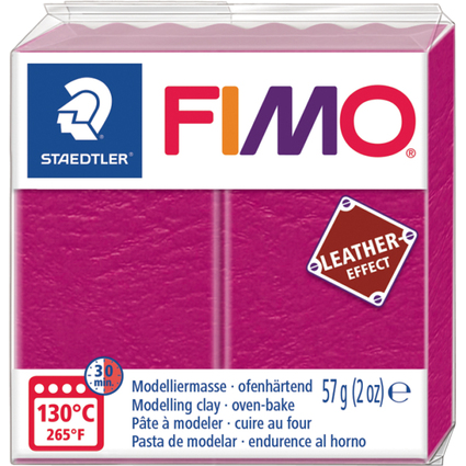 FIMO EFFECT LEATHER Modelliermasse, beere, 57 g