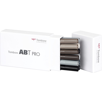Tombow Marker ABT PRO, alkoholbasiert, 12er Set Gray Colors