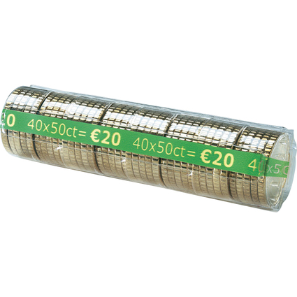 RESKAL Münzhülsen THE CONTAINER, für 40 x 0,50 EUR